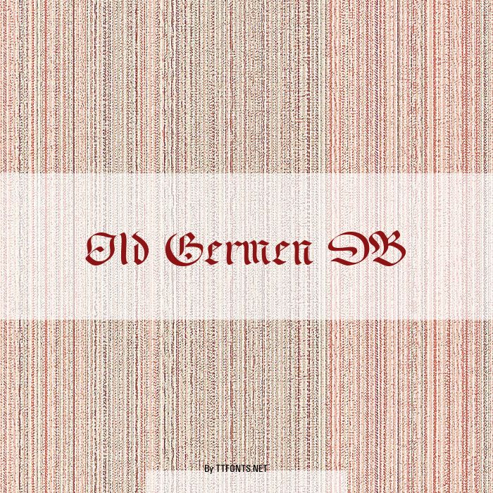 Old Germen DB example